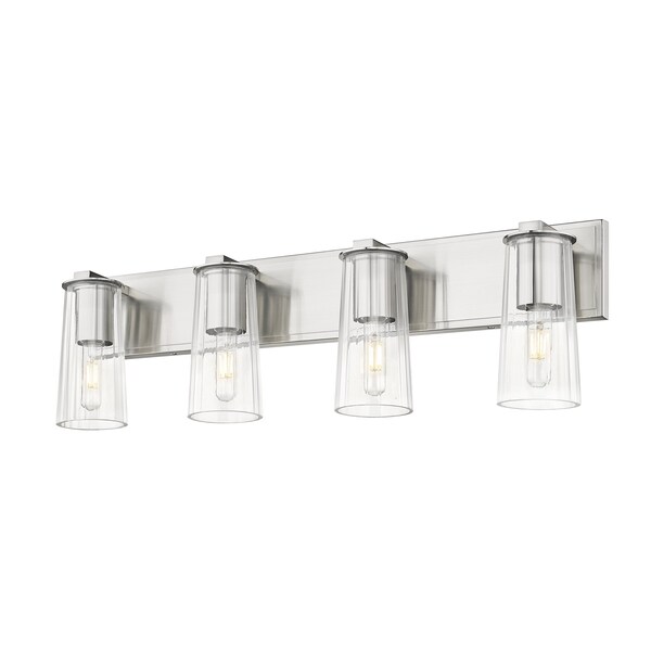 Titus 4 Light Vanity, 32in. W X 9.5in. H, Brushed Nickel